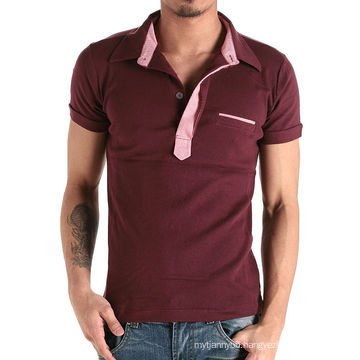 Contrast Fitted High Quality Fashion Men Polo T Shirt